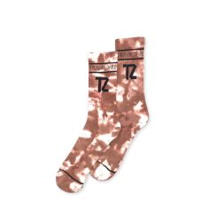 TZ WORLDWIDE ' TIE TILL DIE ' SOCKS / BROWN