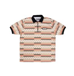 ONEDRINKANDWEGOHOME ' WFH ' POLO STRIPED / CREAM