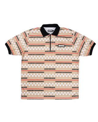 ONEDRINKANDWEGOHOME ' WFH ' POLO STRIPED / CREAM