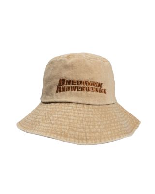 ONEDRINKANDWEGOHOME ' WFH ' BUCKET HAT LOGO / CREAM
