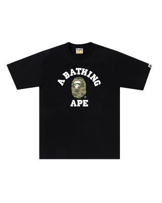 BAPE LAYERED LINE CAMO COLLEGE TEE