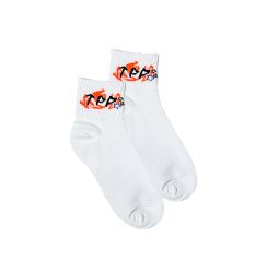 TRIPPIE P  LOGO SOCKS  / WHITE