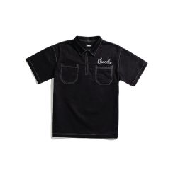 SWEEKS HALF ZIP POLO SHIRT / BLACK