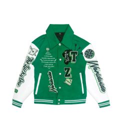 TZWORLDWIDE ' LUCKY GREEN ' VARSITY JACKET
