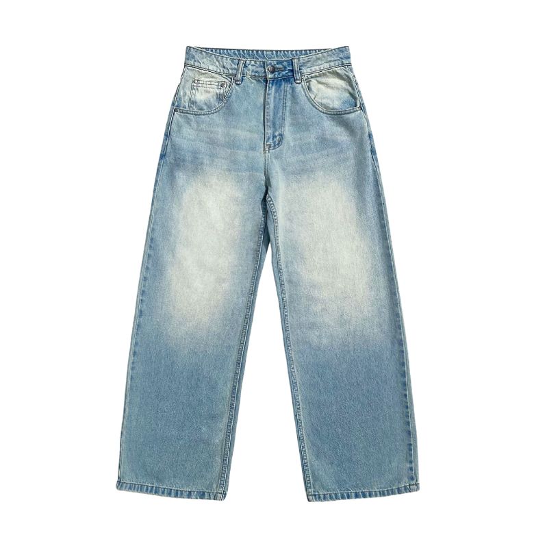 RACCOON CLUB  WASHED BAGGY JEANS  / SKYBLUE