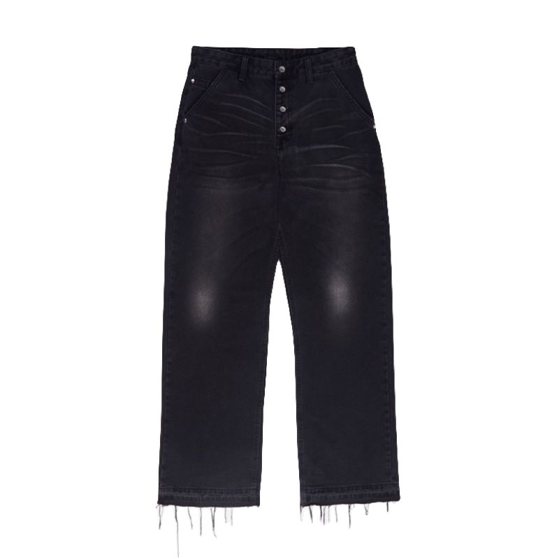 FUXURY  RAVEN WASHED  BAGGY JEANS