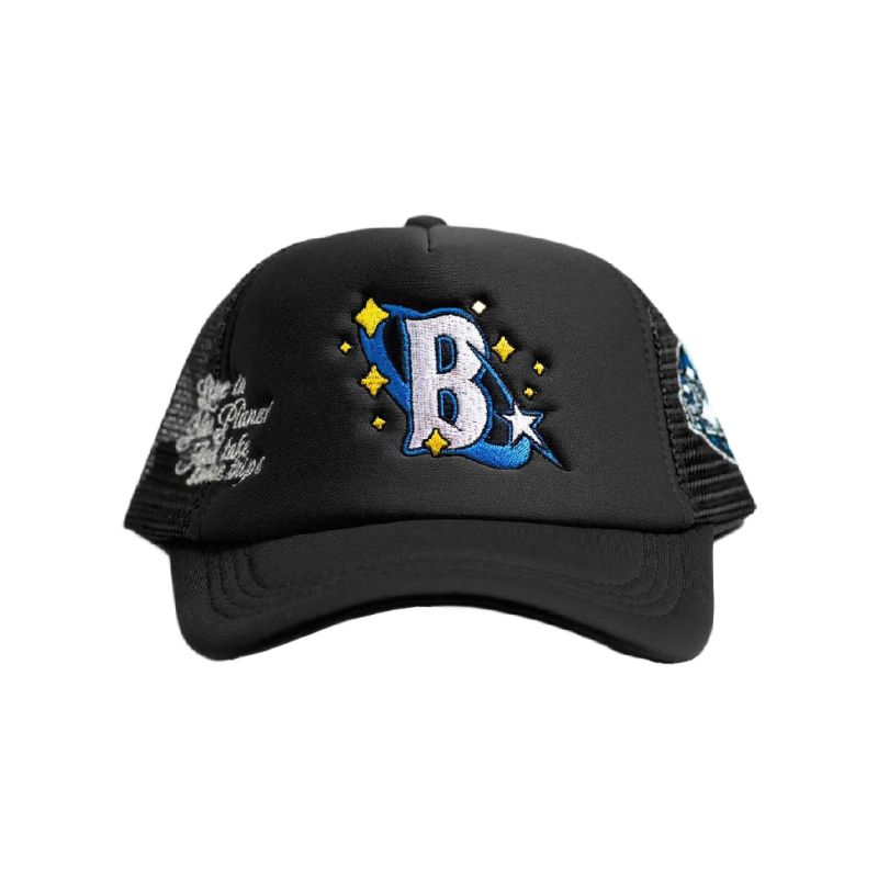 BLUE PLANET  TRIPPY B   TRUCKER HAT / BLACK 