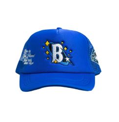 BLUE PLANET ' TRIPPY B '  TRUCKER HAT / BLUE