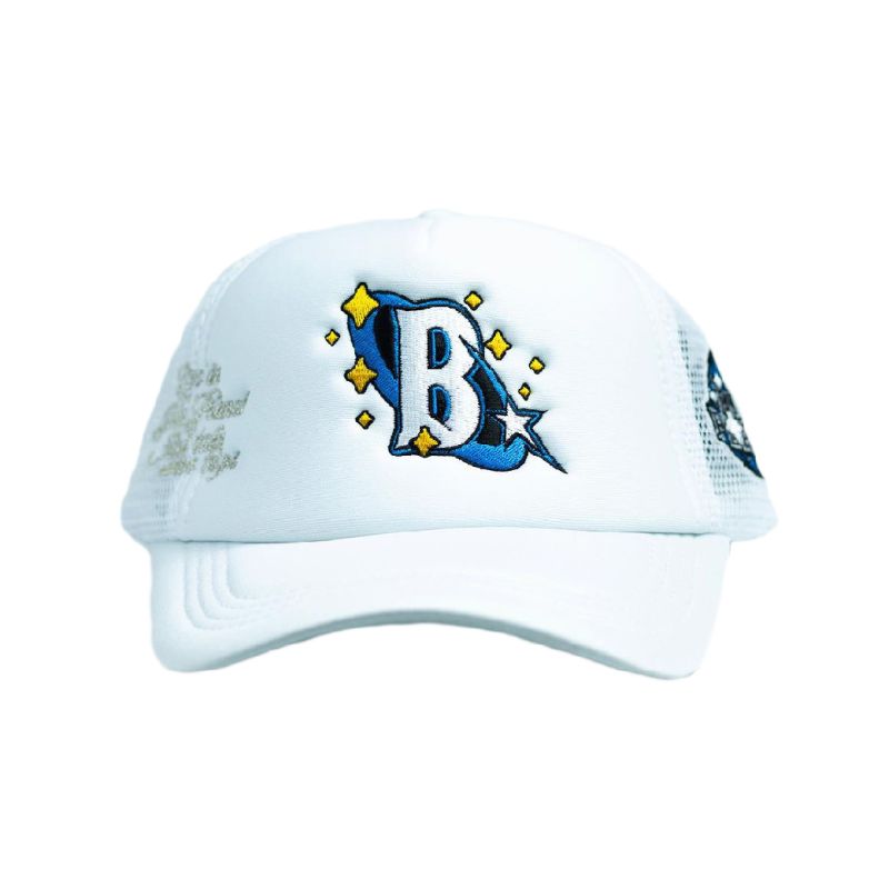 BLUE PLANET  TRIPPY B   TRUCKER HAT / WHITE