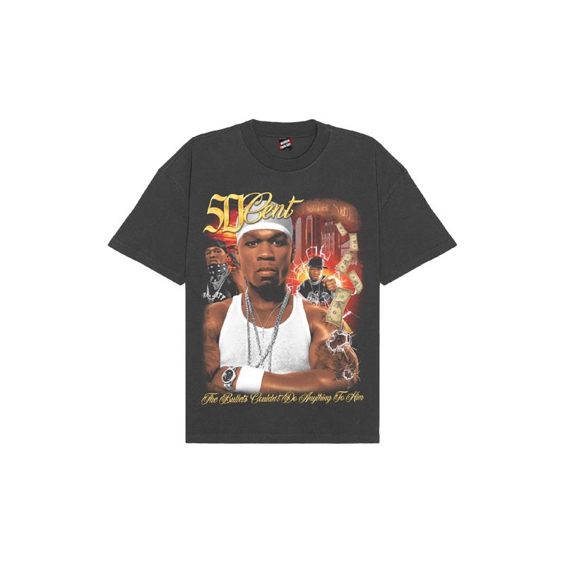 HEAVEN TOWN BOY  50 CENT  FADED TEE