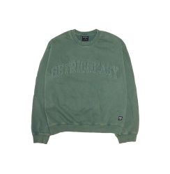 GETRICHEASY ' Appliqué LOGO DAMAGE '  SWEATER / FADED GREEN