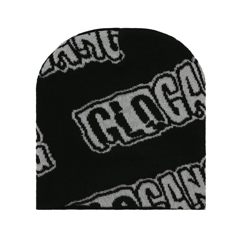 GLOGANG ALL OVER FONT BEANIE / BLACK
