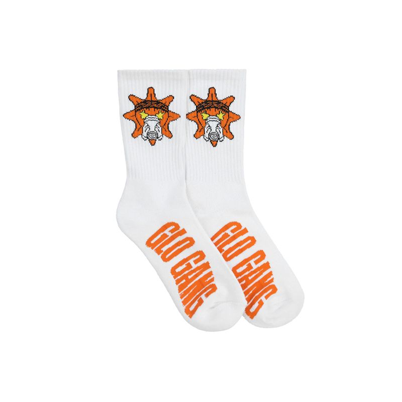 GLOGANG ALMIGHTY SOCKS / WHITE
