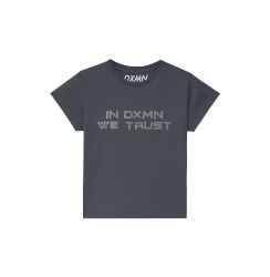 DXMN ' IN DXMN WE TRUST ' BABY TEE / DARK GREY