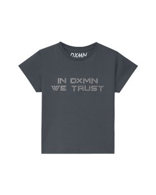 DXMN ' IN DXMN WE TRUST ' BABY TEE / DARK GREY
