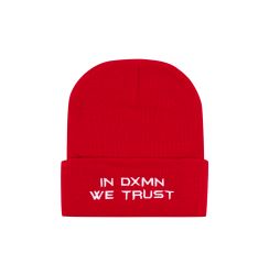 DXMN ' IN DXMN WE TRUST ' BEANIE / RED