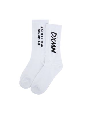 DXMN ' IN DXMN WE TRUST ' SOCK / WHITE