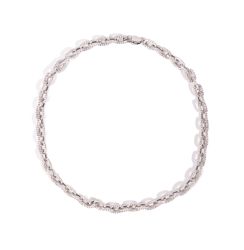 MR_GOLDSS ' CHAIN LINK ' ( Silver CZ ) NECKLACE