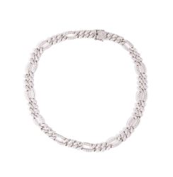 MR_GOLDSS ' FIGARO ' ( Silver CZ ) NECKLACE