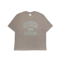 GETRICHEASY  ' LABEL LOGO BOXY FIT ' TEE / FADED BROWN