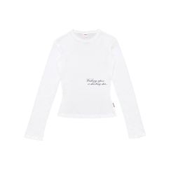 RACCOONCLUB ' WISHING '  L/S TEE  / WHITE