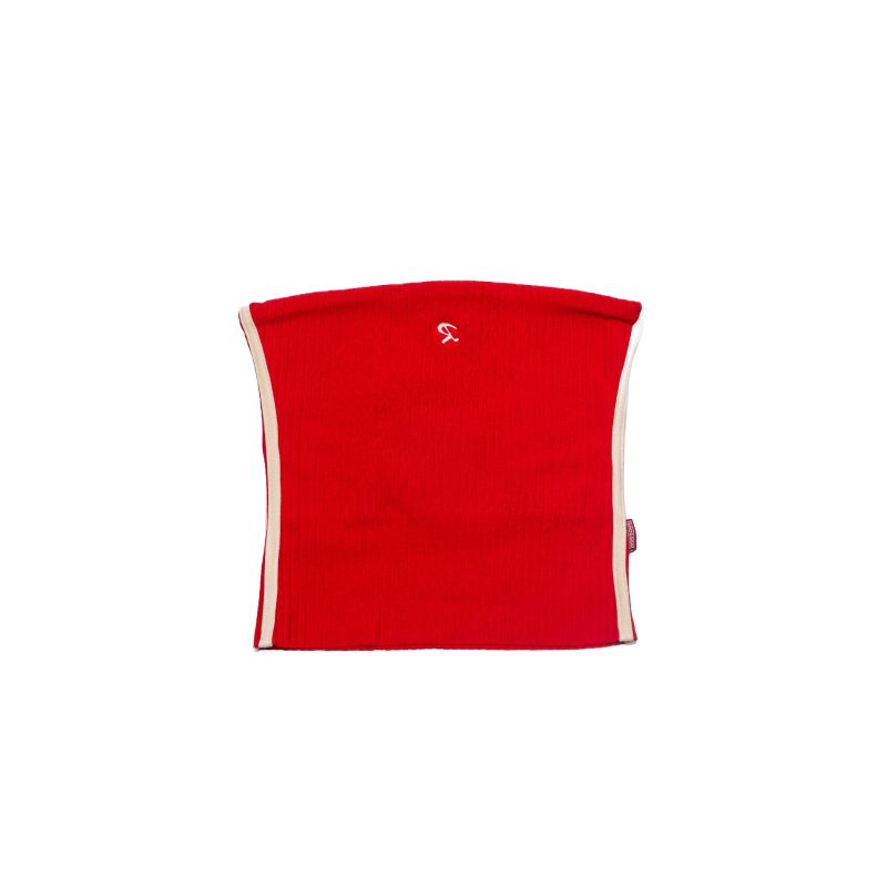 RACCOONCLUB RIBBED TUBE   TOP / RED