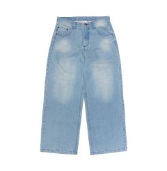 GETRICHEASY  ' B.I.G FRAYED LOGO ' JEANS / FADED JEANS