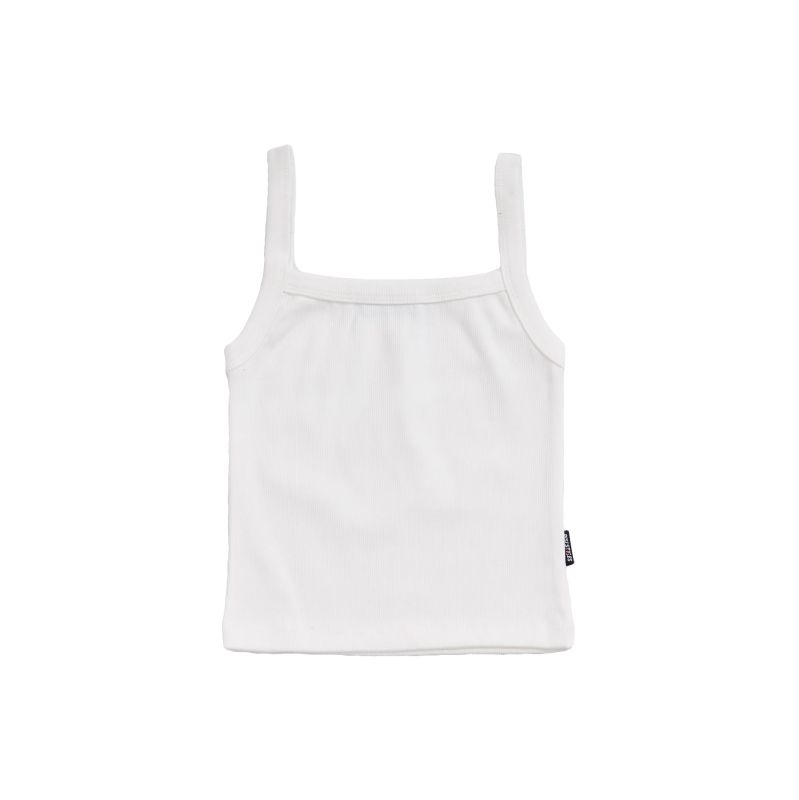 PISI WOMEN RIBBED SQUARE NECK TANK TOP 04 | OFF WHITE