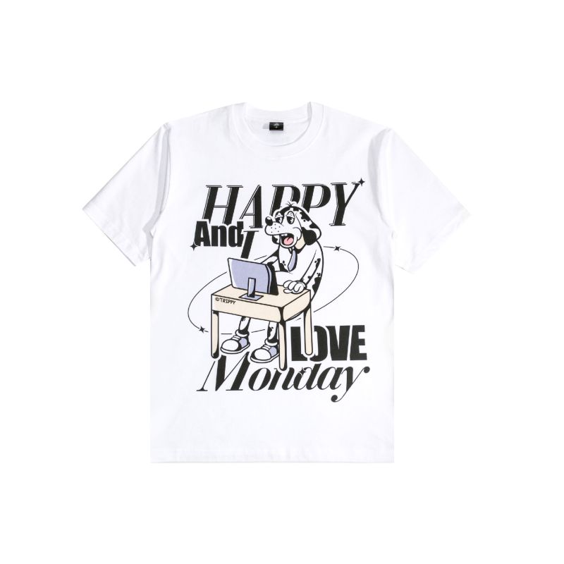 TRIPPY WEEKEND COLLECTION - HAPPY AND I LOVE MONDAY / WHITE