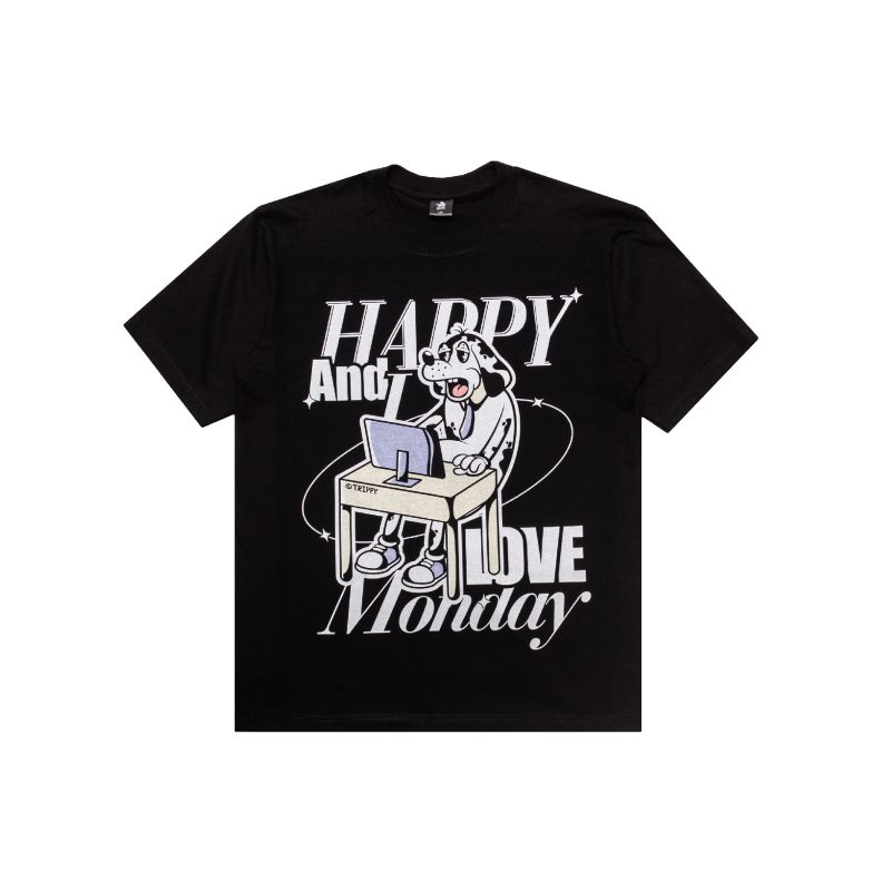 TRIPPY WEEKEND COLLECTION - HAPPY AND I LOVE MONDAY / BLACK