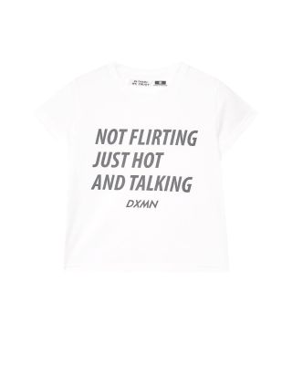DXMN - Just hot and talking Baby Tee / White