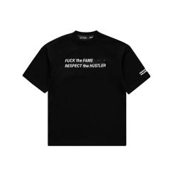 DXMN - FUCK the FAME RESPECT the HUSTLER Oversized Tee / Black