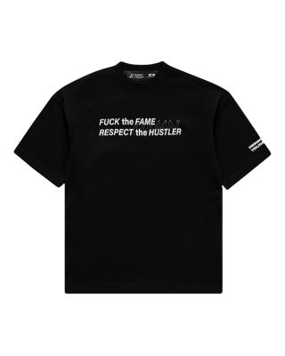 DXMN - FUCK the FAME RESPECT the HUSTLER Oversized Tee / Black