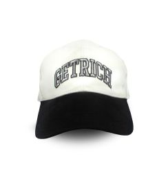 GETRICHEASY - VARSITY LOGO CAP / WHITE-BLACK