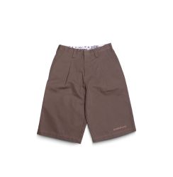 GETRICHEASY - LOOSE STRAIGHT COTTON SHORTS / OLIVE