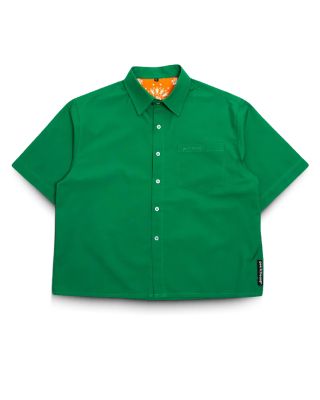 GETRICHEASY - CROP CUBAN SHIRT / GREEN