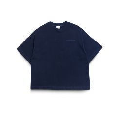 GETRICHEASY - EMBRIODERY LOGO BOXY TEE / NAVY