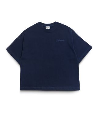 GETRICHEASY - EMBRIODERY LOGO BOXY TEE / NAVY
