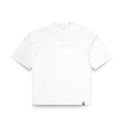 TZ WORLDWIDE - M-BOSSED LOGO OVERSIZED TEE / WHITE