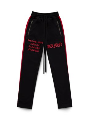 DXMN - ALREADY FAMOUS TRACK PANTS / BLACK-RED