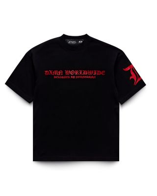 DXMN - ALREADY FAMOUS OVERSIZED TEE / BLACK-RED