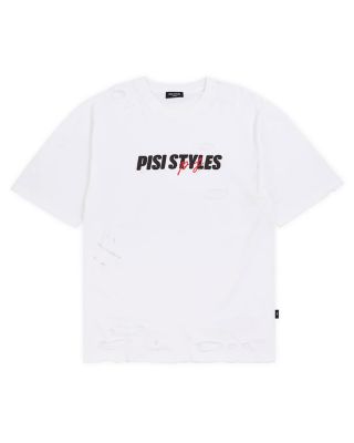 PISI STYLES - DESTROYED (PS.) OVERSIZED TEE - WHITE