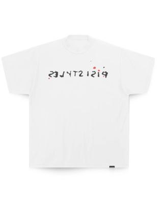 PISI STYLES - MIRROR INK OVERSIZED TEE / WHITE