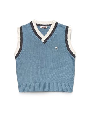 RACCOONCLUB - Knitted vest with R logo / Blue