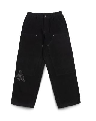 GETRICH AND WE GO HOME - DOUBLE KNEE PANTS / BLACK