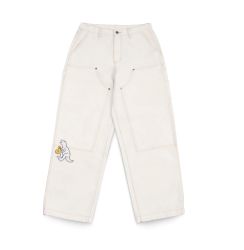 GETRICH AND WE GO HOME - DOUBLE KNEE PANTS / WHITE