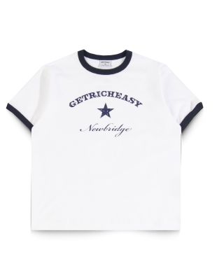 GETRICHEASY - RINGER TEE / WHITE