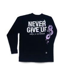 DAYBREAK X 1MILL NEVER GIVE UP LONG SLEEVE TEE / BLACK