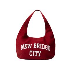 GETRICHEASY - NEW BRIDGE CITY TOTE BAG / MAROON