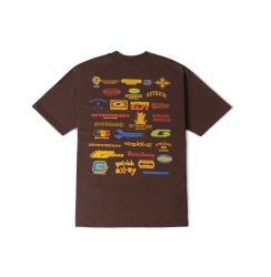 GETRICHEASY - MANY LOGOS TEE / BROWN